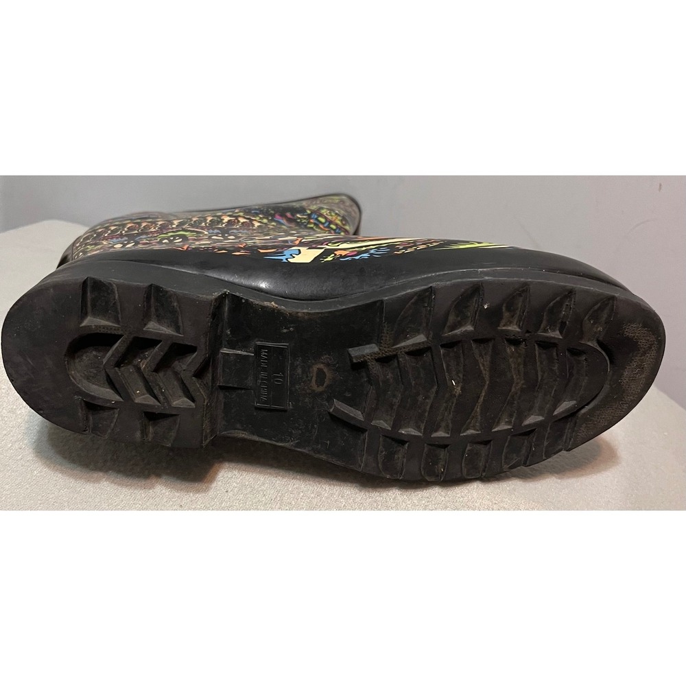 Sakroots Womens Rhythm Rubber Rain/Snow Boots Multicolor Sz 10 Tribal Geometric - Picture 9 of 10